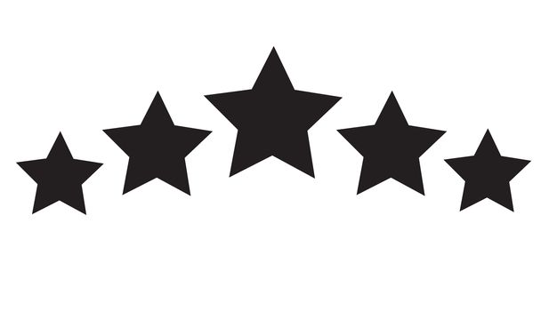 five star icon on white background. 5 star sign. flat style. five star icon for your web site design, logo, app, UI.