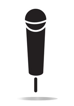 microphone icon on white background. flat style design. microphone sign. 