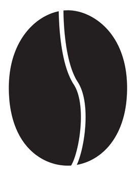 coffee bean icon on white background. coffee bean sign. flat style design.