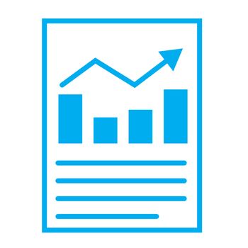 financial report or income statement icon on white background. financial report or income statement sign.