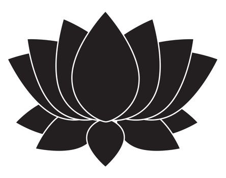 lotus flower blossom icon on white background. flat style design. lotus flower blossom sign.