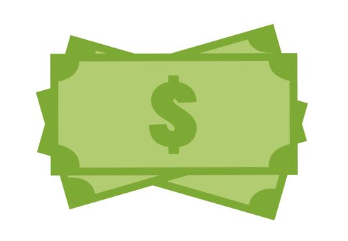 money icon on white background. money sign. flat style design.