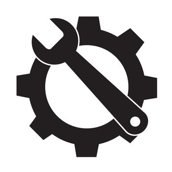 service tools icon on white background. service tools sign. flat style design.