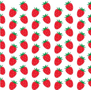 seamless strawberry pattern on white background. strawberry background. strawberry wallpaper.