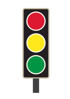 traffic light icon on white background. traffic light sign. flat style design.