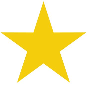 star vector icon on white background. flat rank. yellow favorite symbol.