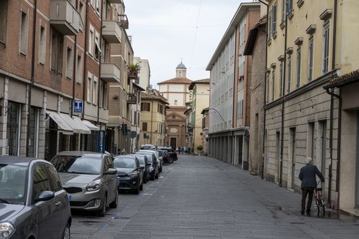 foligno.italy june 14 2020 :architecture of the streets of the city of foligno province of perugia