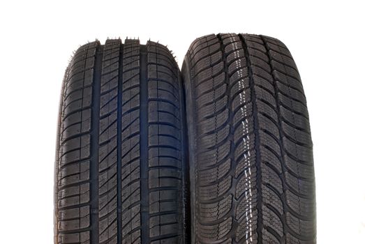 Brand new modern summer and winter car tires