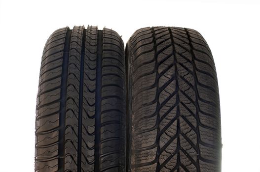 Brand new modern summer and winter car tires