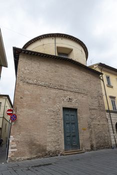 foligno.italy june 14 2020 :architecture of the streets of the city of foligno province of perugia