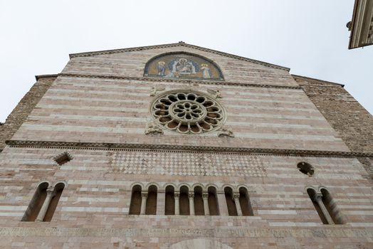 foligno.italy june 14 2020 :main church of foligno san feliciano large structure with bell tower and dome