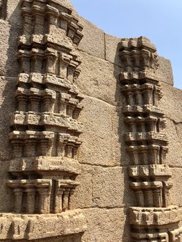 Ancient symmetrical building built by the Pallava king in Mahabalipuram