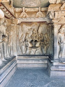 Bas relief sculptures found in the cave temples and it comprised of the group of monuments at Mahabalipuram