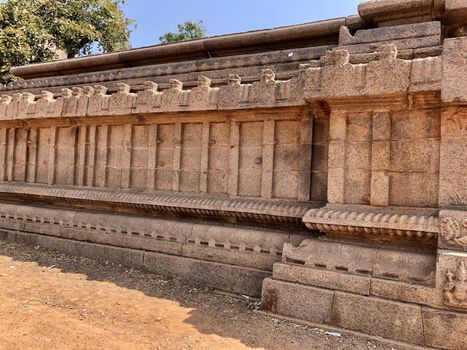 Ancient symmetrical building built by the Pallava king in Mahabalipuram
