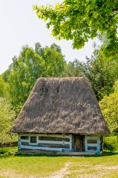 A typical ukrainian antique house, in Pirogovo near Kiev