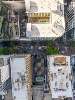 June 14, 2020 - Charlotte, North Carolina, USA: In protest to the ongoing racial riots, Black Lives Matter is painted on the ground on Tryon Street in Charlotte, NC.