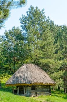 A typical ukrainian antique hut, in Pirogovo near Kiev