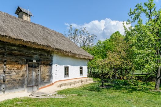 A typical ukrainian antique house, in Pirogovo near Kiev