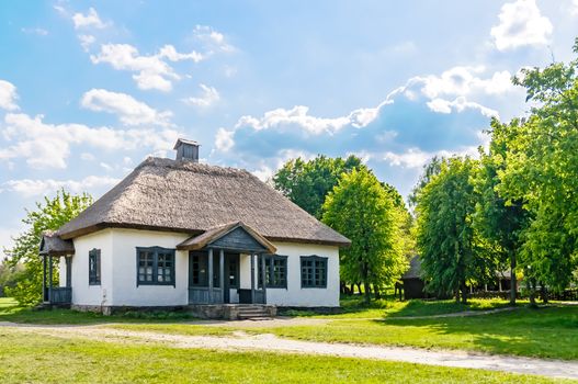 A typical ukrainian antique house, in Pirogovo near Kiev