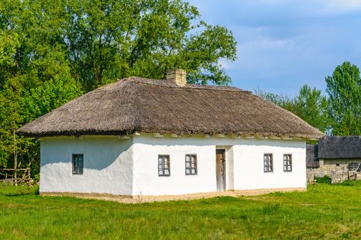 A typical ukrainian antique house, in Pirogovo near Kiev