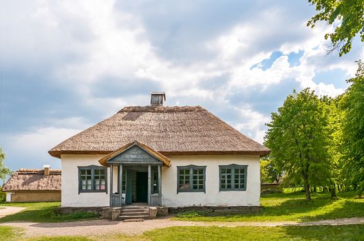 A typical ukrainian antique house, in Pirogovo near Kiev