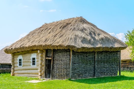 A typical ukrainian antique house, in Pirogovo near Kiev