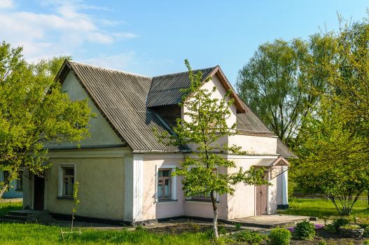 A typical ukrainian antique house, in Pirogovo near Kiev