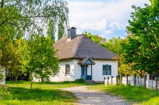 A typical ukrainian antique house, in Pirogovo near Kiev