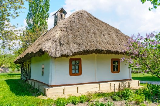 A typical ukrainian antique house, in Pirogovo near Kiev