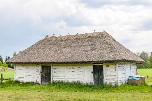 A typical ukrainian antique house, in Pirogovo near Kiev