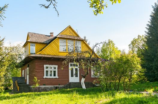 A typical ukrainian antique house, in Pirogovo near Kiev