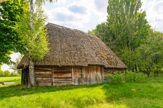 A typical ukrainian antique house, in Pirogovo near Kiev