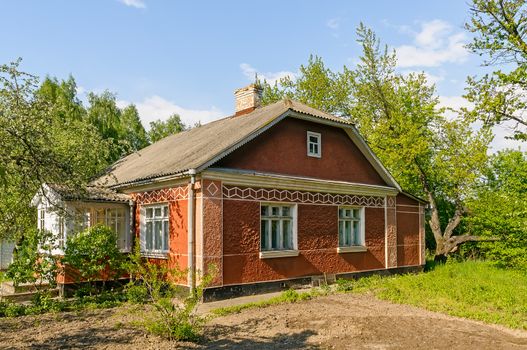 A typical ukrainian antique house, in Pirogovo near Kiev