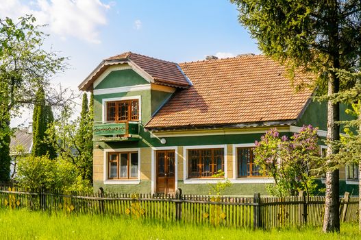 A typical ukrainian antique house, in Pirogovo near Kiev