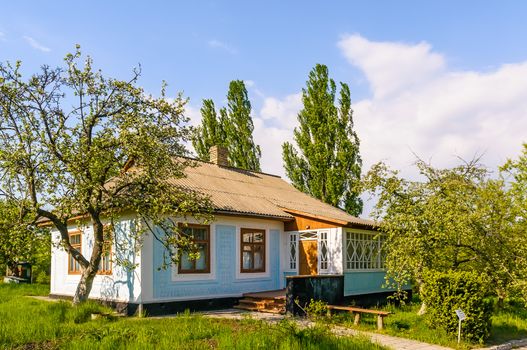 A typical ukrainian antique house, in Pirogovo near Kiev