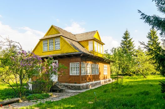 A typical ukrainian antique house, in Pirogovo near Kiev