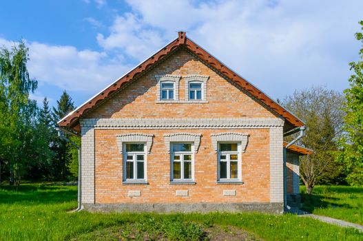 A typical ukrainian antique house, in Pirogovo near Kiev