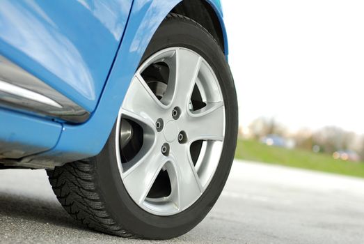 tire and alloy wheel on this high performance sports car