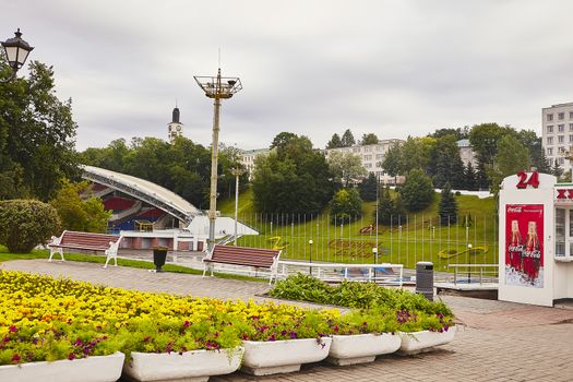 VITEBSK, BELARUS - AUGUST 11,2019: The realization place of Slavyanskiy bazar festival in Vitebsk.