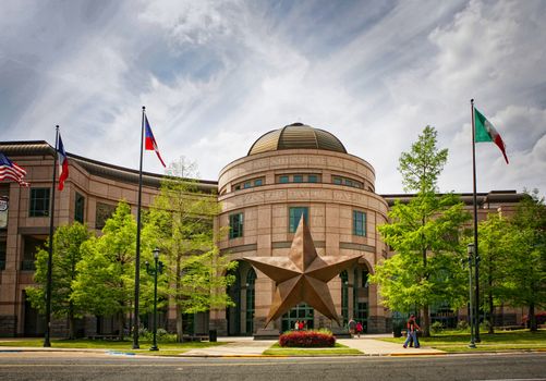 Bullock Texas State History Museum, it stated mission it to tell “the Story of Texas”. Popular tourist and educational museum located in downtown Austin.