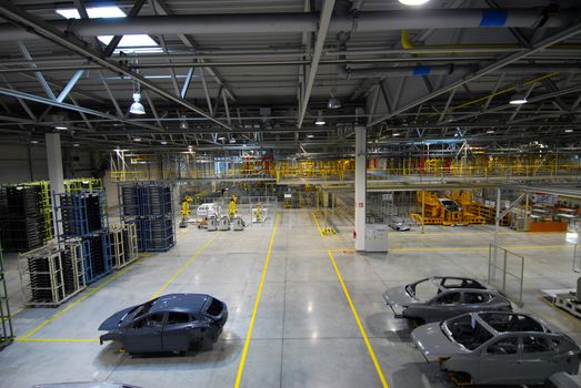production line on which the products Car