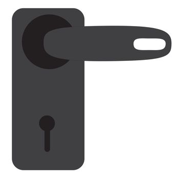 door handle icon on white background. door handle sign.