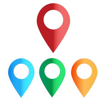 map colors icon on white background. map color sign. map point.