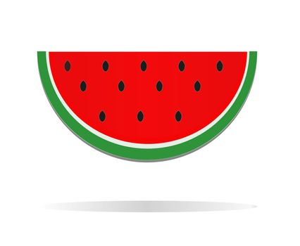 watermelon icon. cute red watermelon slide. watermelon icon in trendy flat style isolated on white background.
