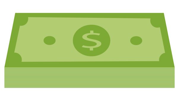 green stack of money icon. money icon in flat style. dollar icon. green dollar stack on white background.