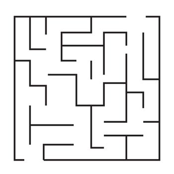 maze puzzle game icon. maze square labyrinth on white background.