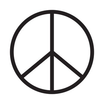 peace icon on white background. peace sign.
