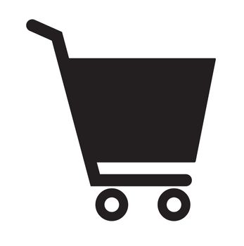 shopping cart icon on white background. flat style design. shopping cart sign.