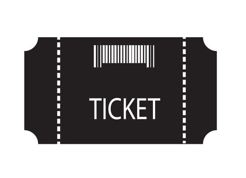 ticket icon on white background. flat style design. ticket sign.