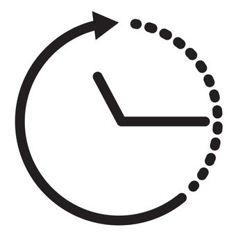 time icon on white background. clock icon. time icon flat style. 